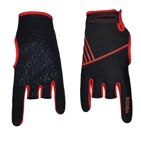 실리콘 미끄럼 방지 볼링 장갑 1쌍 전문 탄성 통기성 스포츠 장갑 - 사이즈 L/XL(빨간색)