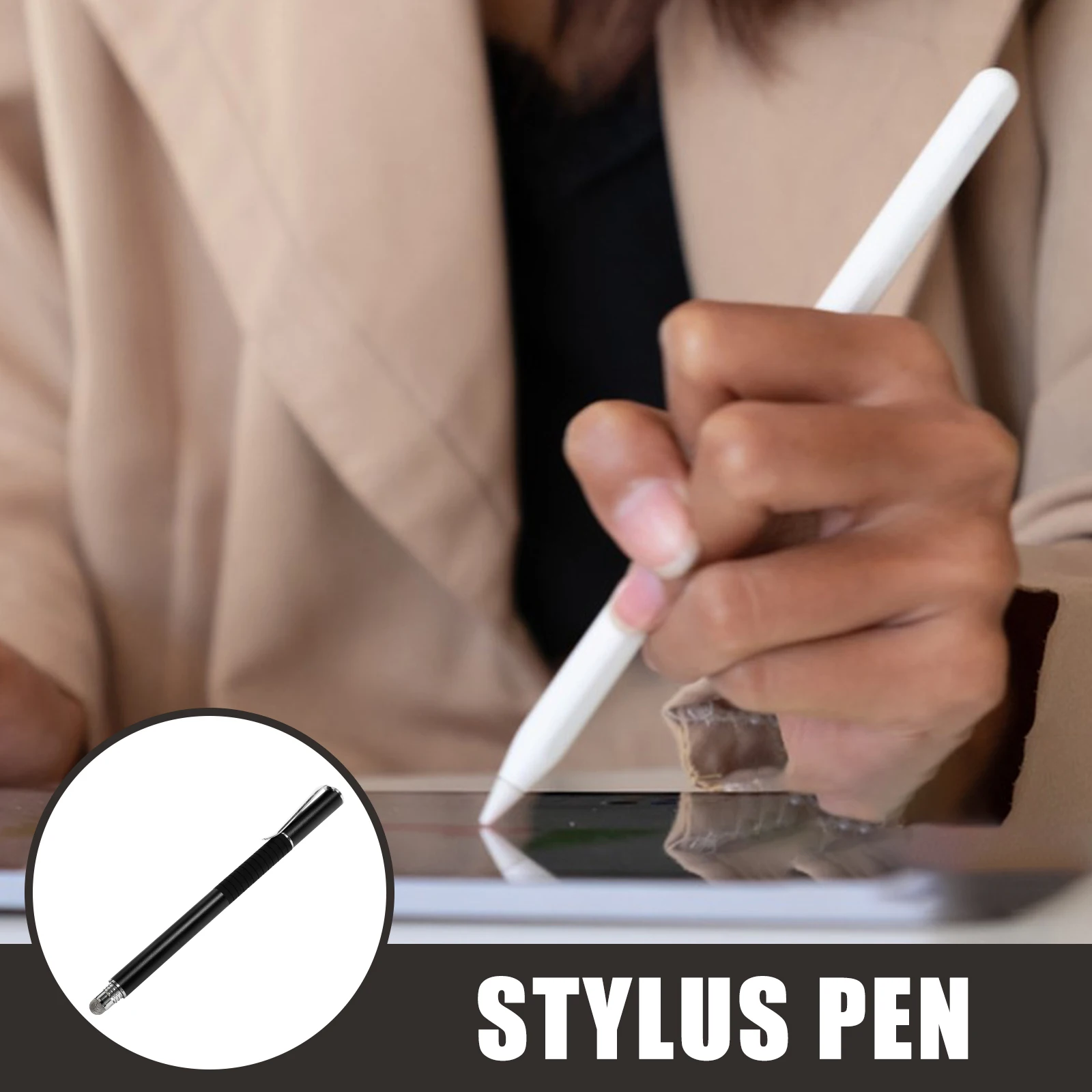 

5Pcs Stylus Pens Set High Quality Metal Body Clear Silicone Disc Tips Compatible with Touch Screens for Easy Handwriting Drawing