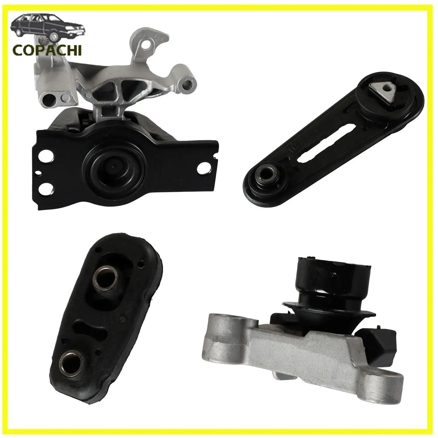 4pcs Engine Motor & Trans Mounts A4348 A4345 A4318 A4346 For 2007-2012 Nissan Sentra 2.0L Auto CVT  Engine Car Accessories Parts