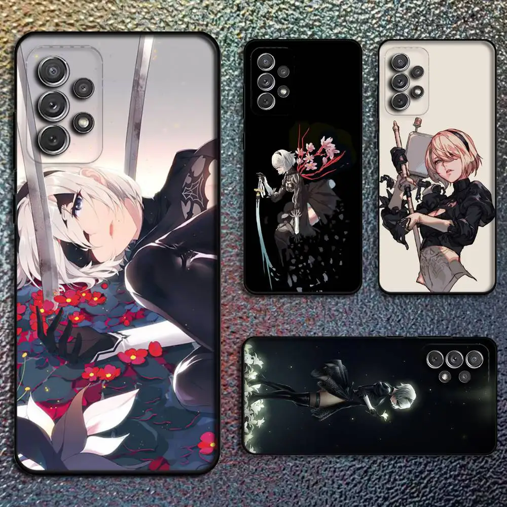 

2B N-Nier A-Automata Phone Case For Samsung S25,S24,S21,S22,S23,S30,Ultra,S20,Plus,Fe,Lite,Note,10,9,5G Black Cover