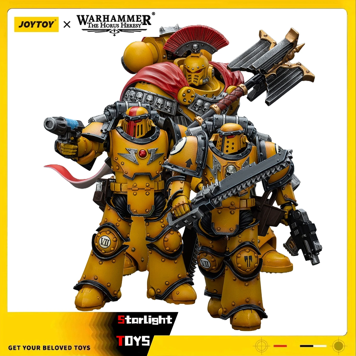 

JOYTOY 1/18 Action Figure Warhammer 40K Imperial Fists Legion Chaplain Consul Mklll Despoiler Legionaries Model Toy Gifts