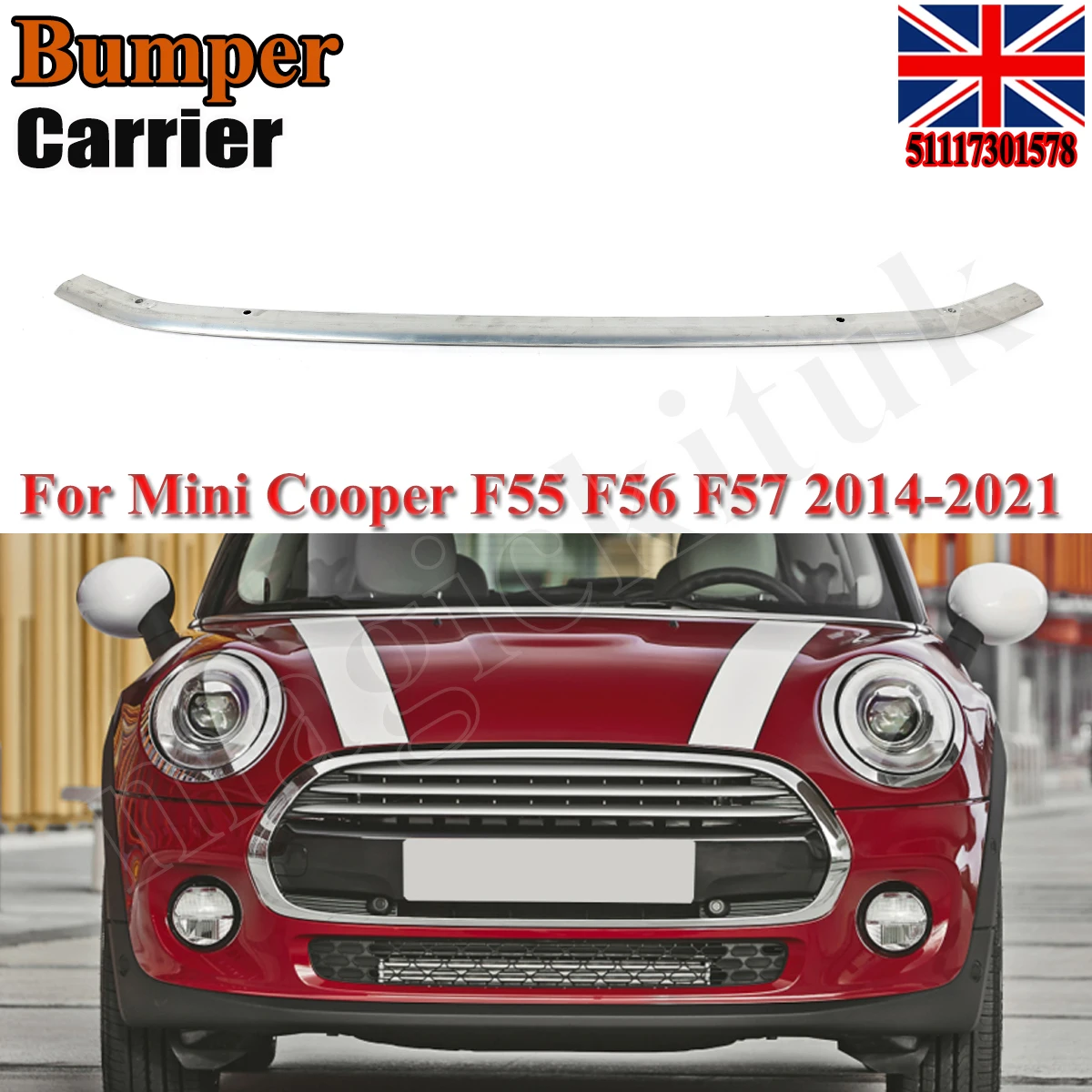 

Magickit для MINI COOPER F55 F56 F57 2014 2015 2016 2017 2018 2019 2020 2021 нижнее крепление переднего бампера 51117301578