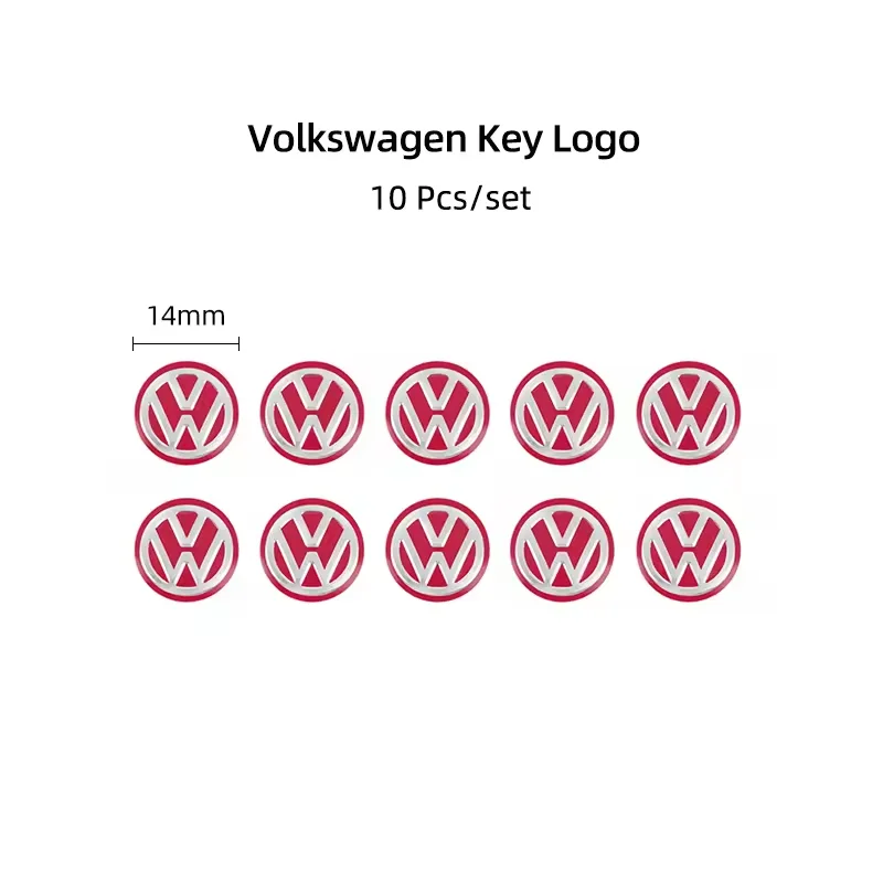 5/10 stuks 14mm auto afstandsbediening sleutel stickers embleem auto accessoires voor VW Scirocco Polo T5 Passat B6 Golf mk5 Tiguan Jetta CC MK7