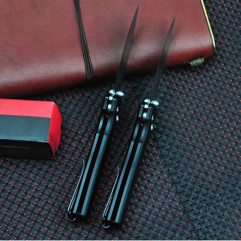 KS 2053 سكين جيب مدمج مع شفرة فولاذية D2 ومقبض ألومنيوم صلابة عالية حادة للتخييم في الهواء الطلق سكين محمول قابل للطي