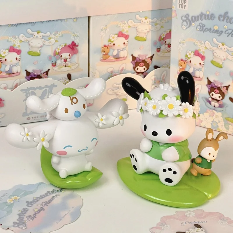

New Genuine Toptoy From Sanrio Family Flower Intention Series Kitty Coolomi Blind Box Desktop Collectibles Ornaments Girls' Gift