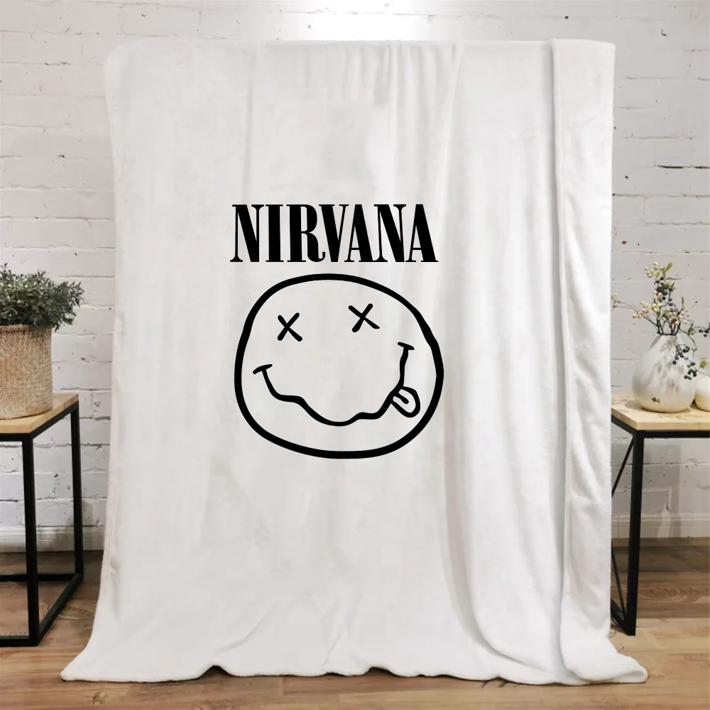 Rock-Nirvana Hood Blanket King Size Warm Blankets for Cold Bed Throw Home and Decoration Beach Towel Fluffy Plaid Luxury Bedding