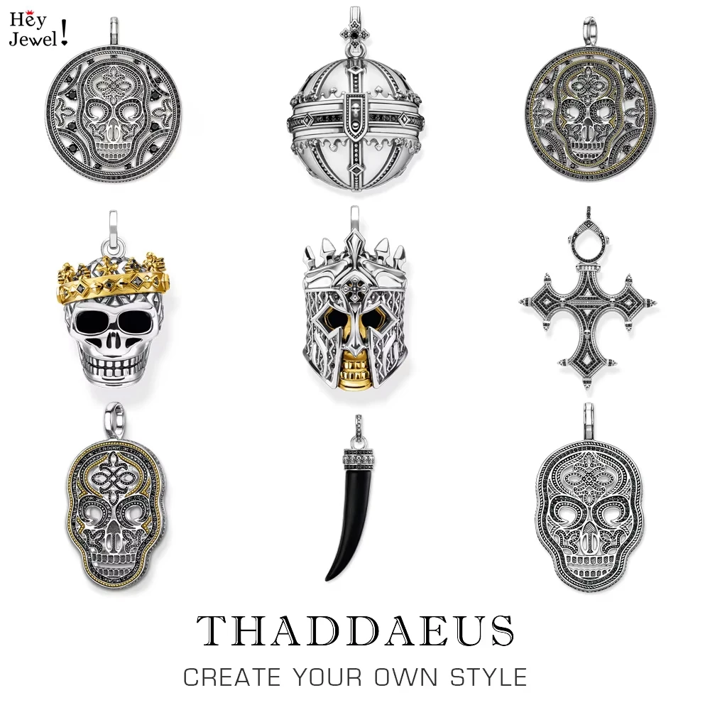 

Pendant Skull Knight Maks Cross Tiger Tooth Royalty Orb Summer New Vintage Fine Jewelry Bijoux Rebel Street Gift For Woman & Men
