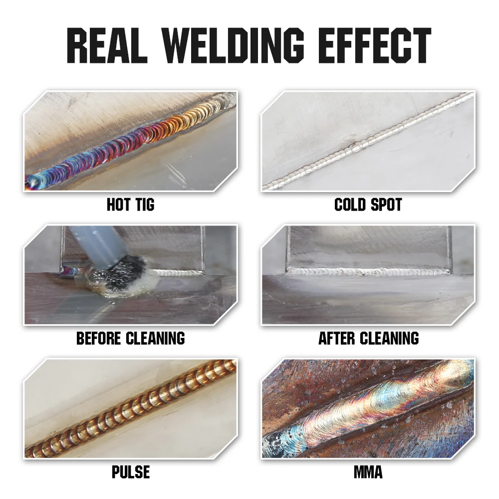 ANDELI  Free Shipping 110/220V Cold Welding Machine HOT/Cold/MMA/CLEAN/TIG Pulse 5 in 1 IGBT Inverter Multi-function TIG Welder