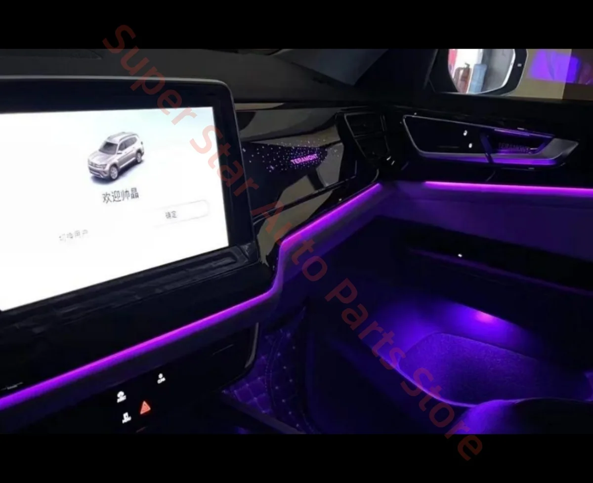 LED Ambient Light For Volkswagen Atlas Teramon 2021-2022 Automotive Interior Lighting Upgrade Car accessories Atmosphere lamp