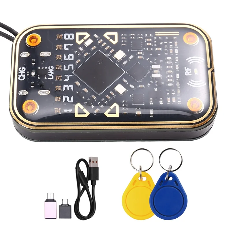 

AAAEL-Chameleon Ultra V2.0 RFID Smart Chip Reader Smart Card Emulator+CUID/UID Keychain 125K 13.56M Card Decode NFC Duplicator