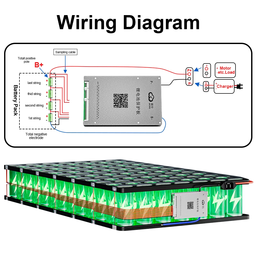 JKBMS z ciepłem CAN RS485 BT dla 4S~24S LifePo4 L-ion Battery 200A Charge Discharge and 2A Active Balance Smart JIKONG BMS