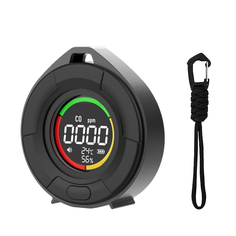 Mini rilevatore di monossido di carbonio CO Qualità dell'aria Monitor portatile Schermo LED HD Fabbrica di produzione di ricarica USB