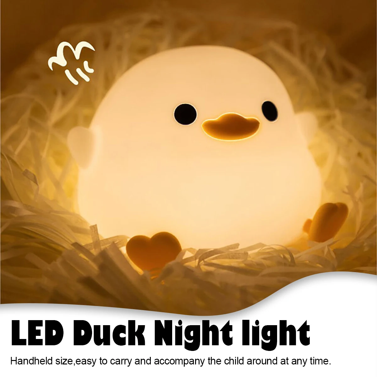 Led Night Light Home Childrens Usb Sensor Decor Animals Cartoon Bedside Gift Rechargeable Birthday Silicone Timing Gifts Dimming