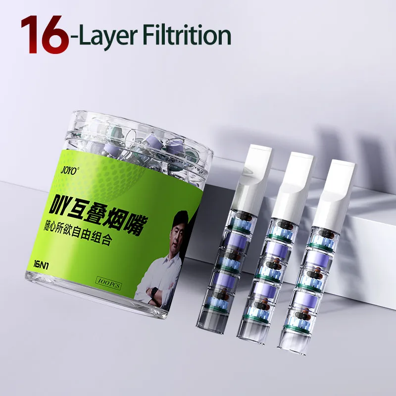 JOYO Cigarette Filter Tips Cigarette Tubes Smoking Filters Tube Tar Chemical Removal Cigarette Holder Food Grade Material