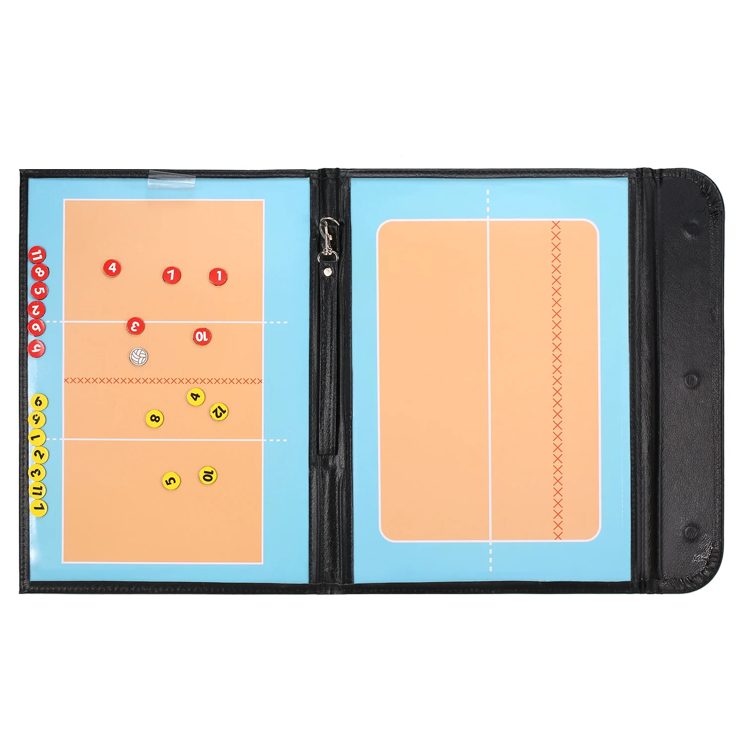 Foldable Volleyball Magnetic Tactic Board Coaching Strategy  with Marker  Equipment Pieces and 2-in-1 Pen