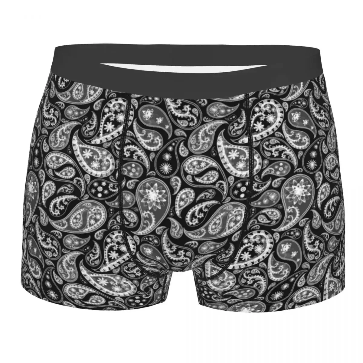 Male Fashion Bandana Paisley Pattern Underwear Boxer Briefs Soft Shorts Panties Underpants Men Underwear