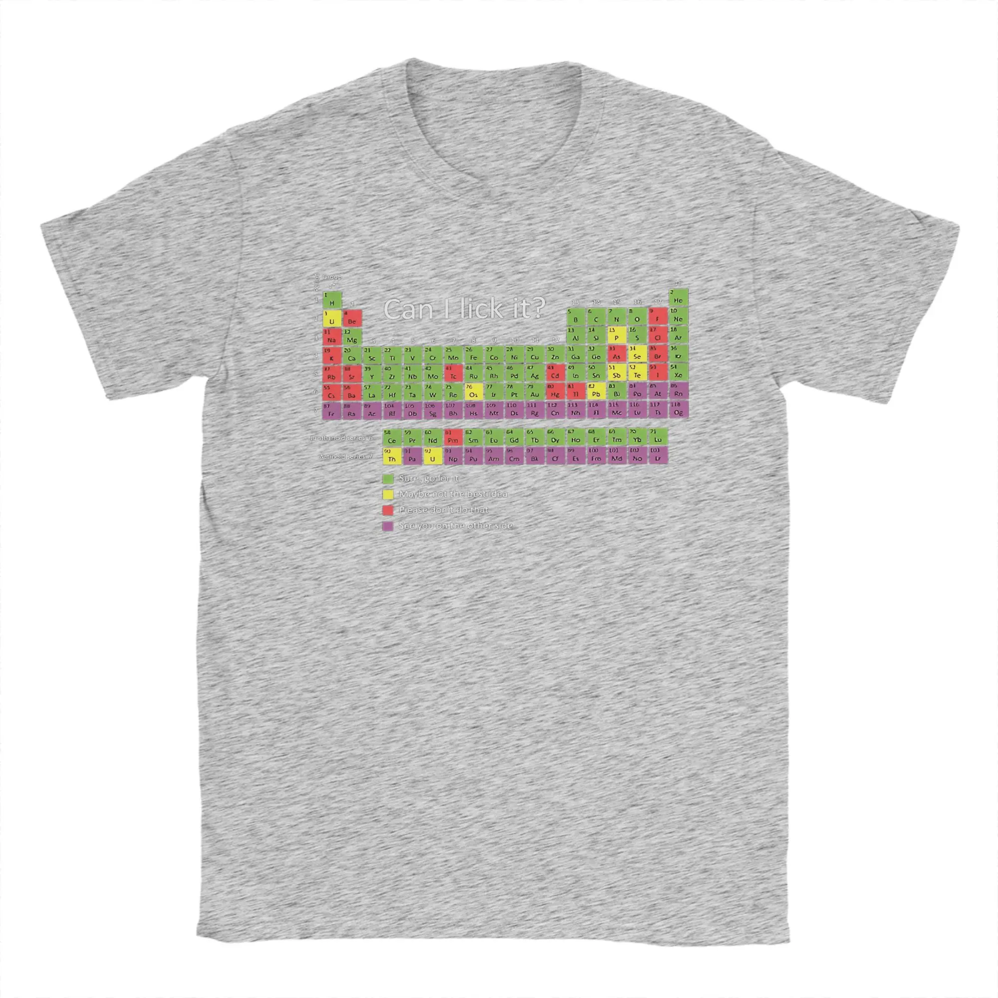 Herren-T-Shirts „Can I Lick It“, humorvolle T-Shirts aus reiner Baumwolle, kurzärmelig, lustige Periodensystem-Witze, Lehrer-Geschenk, T-Shirt, einzigartig