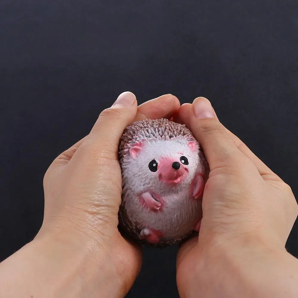 Stress Ball Animals Cartoon Hedgehog Decompression Toys TPR Quick Rebound Squeeze Toys Fidget Toys Kids Fun Stress Reliever