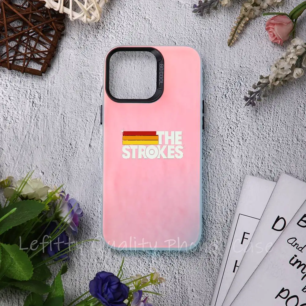 Etui na telefon Band The S-strokes Cool do iPhone'a 16 15 14 13 12 11 Pro Max, matowe, aurora, wielokolorowe, laserowe, metaliczne, gradientowe, funda