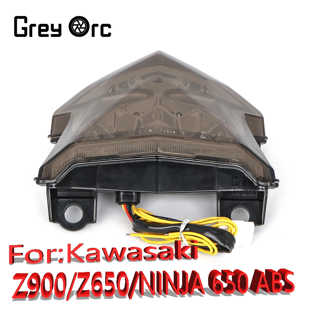 Rear Tail Light Brake Stop Lamp LED Brake Frosting Turn Signal Taillight For Kawasaki Z900 Z650 Ninja 650 Motorcycle Accessories