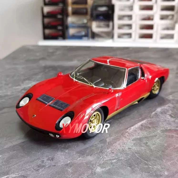 KYOSHO 1/18 For Lamborghini Miura P400 SV Alloy Diecast Model Car Toys Gifts Hobby Display Collection Metal,Plastic,Rubber Red