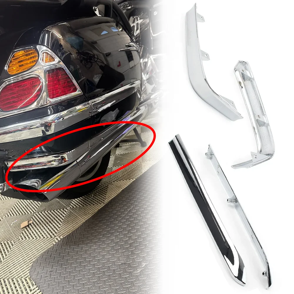 

Motorcycle Trunk Saddlebag Moulding Pannel Strips Trims For Honda Goldwing Gold wing GL1800 GL 1800 2001-2011