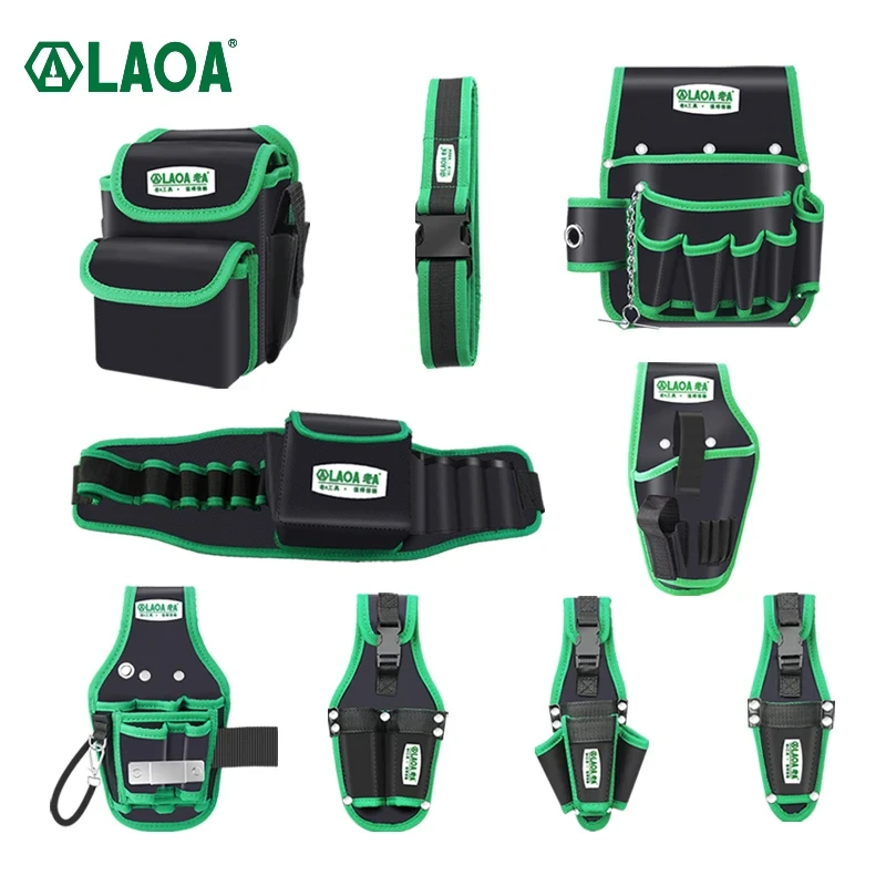 LAOA bolsa de almacenamiento multifunción, paquete de cintura de tela Oxford, herramienta de reparación de Hardware, alicates de llave de bolsillo, cinturón doméstico de electricista