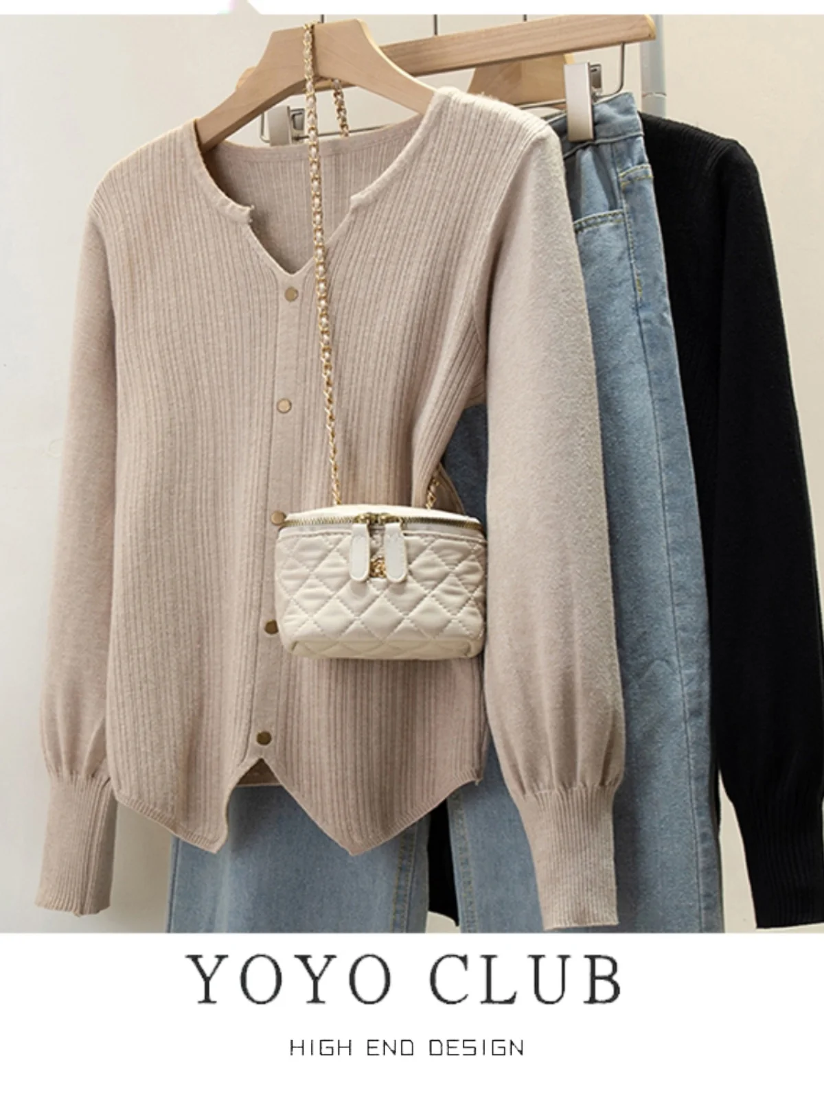 

Loose V-Ne Knitwear Women's Autumn Winter plus Size Sweater Cardigan Outerwear Sweet Sle Long Sve Regular Length ...