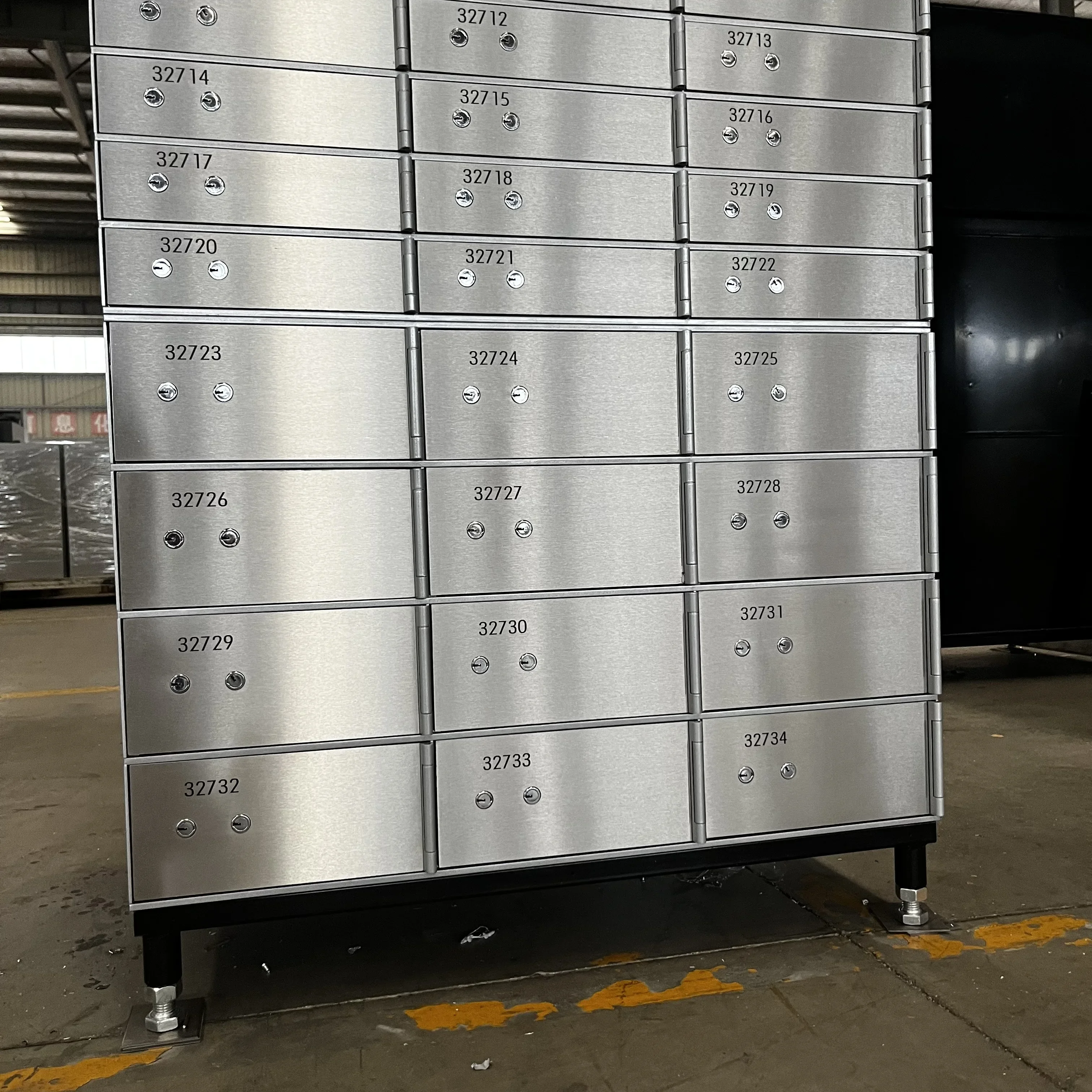 Bank Use High Security Vault Safety Deposit Box with Dual Key Locks