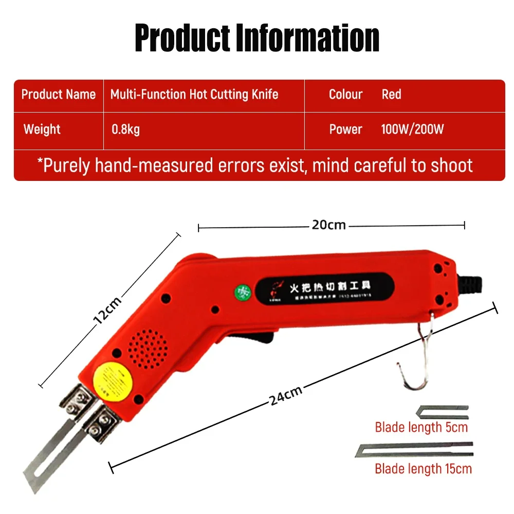 Electric Hot Knife Foam Cutter Hot Knife Cutting Tool for Nylon and Rope Thermal Blade Cutter for Fabric and Plastic