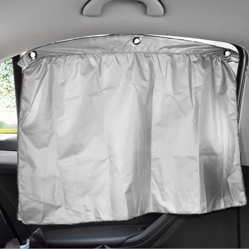 2Pc Auto Gordijn Zuignap Warmte Isolatie Zonnescherm Zijraam Privacy Zonnebrandcrème Warmte Isolatie Zonnescherm Interieur Accessoires