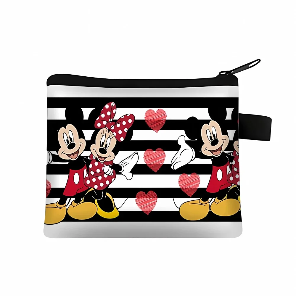 Disney Mickey Mouse Coin Purse Cute Gift Bag Children Kawaii Wallet Anime Minnie Purse Zipper Mini Storage Bag Birthday Gifts