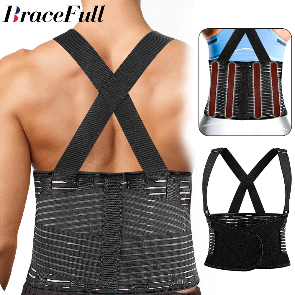 

1Pcs Working Lumbar Lower Back Brace Support Belt with Adjustable Straps,Back Pain Relief,Injury Recovery,Heavy Lifting Support