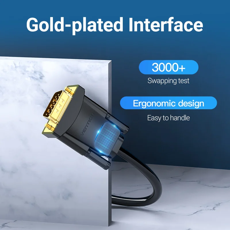 Vention DVI to VGA Cable 1080P 60Hz DVI-I 24+5/24+1 DVI Male to VGA Male Adapter Converter for Laptop Monitor Cable DVI VGA Cabl