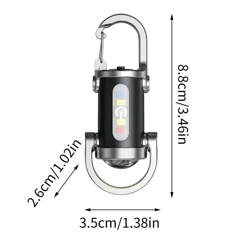 Wiederaufladbare Schlüsselanhänger-Licht, USB-Aufladung, kleine Camping-Taschenlampe, Outdoor-LED-Lampe, Taschenformat für Überleben, Angeln, Rucksackreisen