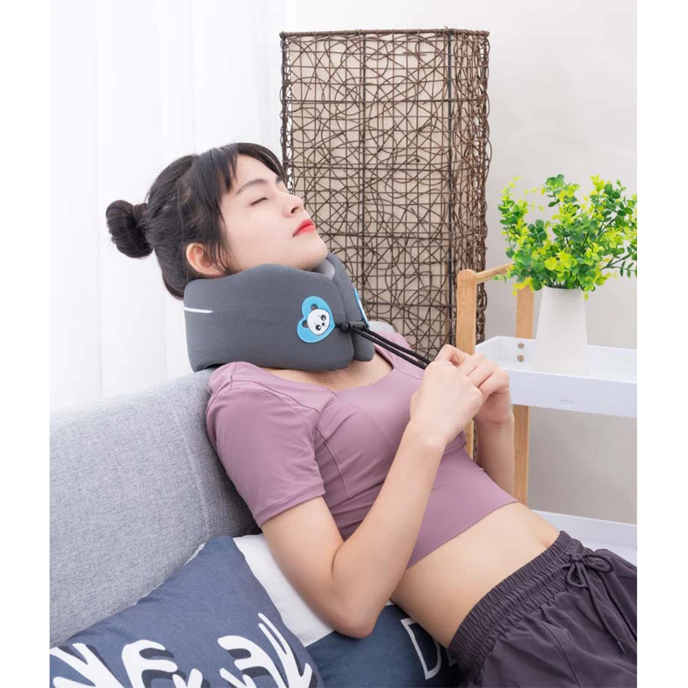 Stock Product Fashion Pu Memory Cotton Soft Skin Friendly Neck Lifting Comfortable Baby Adult Massage U Shape Pillow