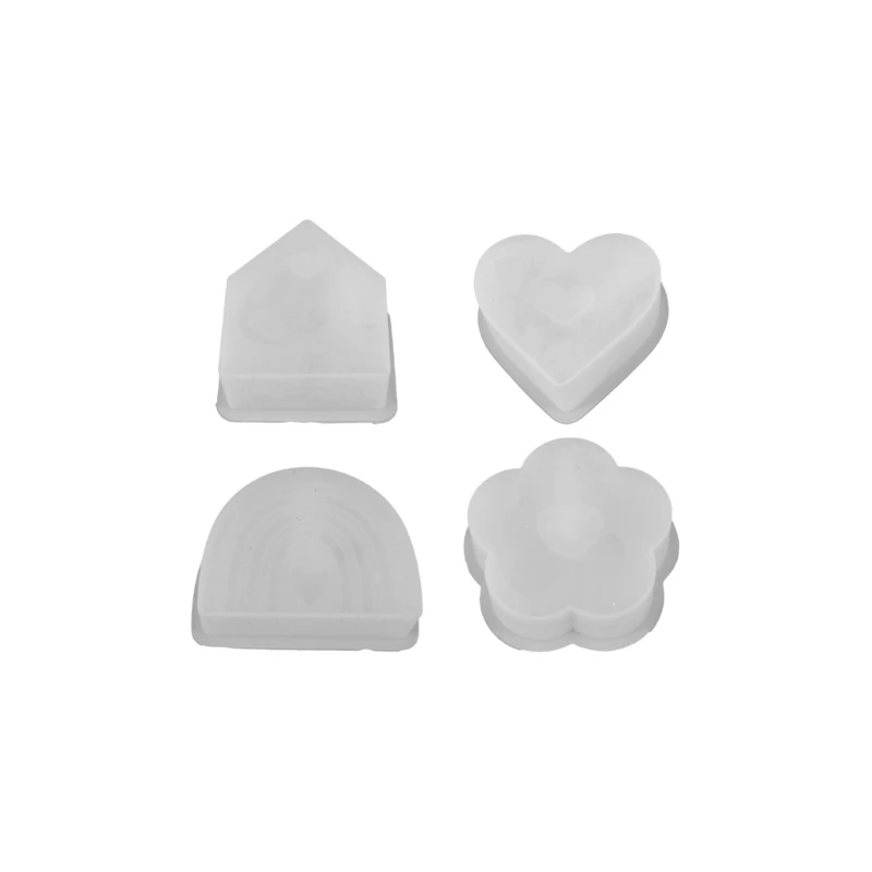 Charm-Herz- und Blumenhaus-Silikonform, für die DIY-Kreation, 3 x – Detail 1