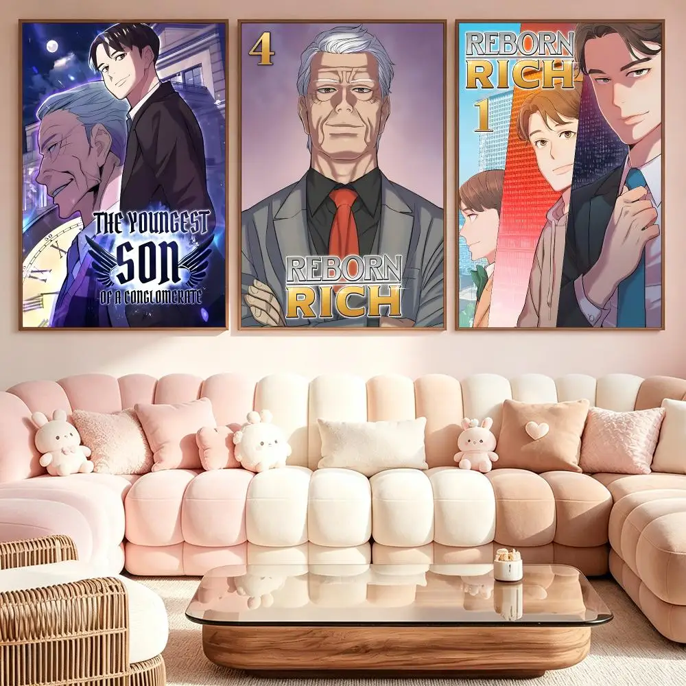 series Reborn Rich Poster Poster Kawaii Self Adhesive HD Wall Print Cute Home Bedroom Room Aesthetic Decor Gift
