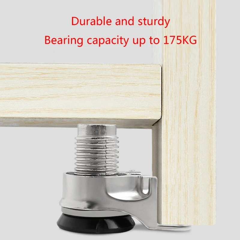 4x Furniture Levelers Adjustable Leveling Feet Heavy Duty Furniture Leg Pad Dropship