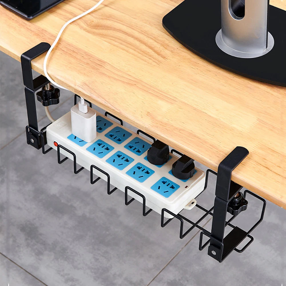 Under Desk Cable Management Tray,Metal Wire Cord Holder, Desk Cable Storage Basket for Home Office Desktop Wire Hiding Solution - view 6