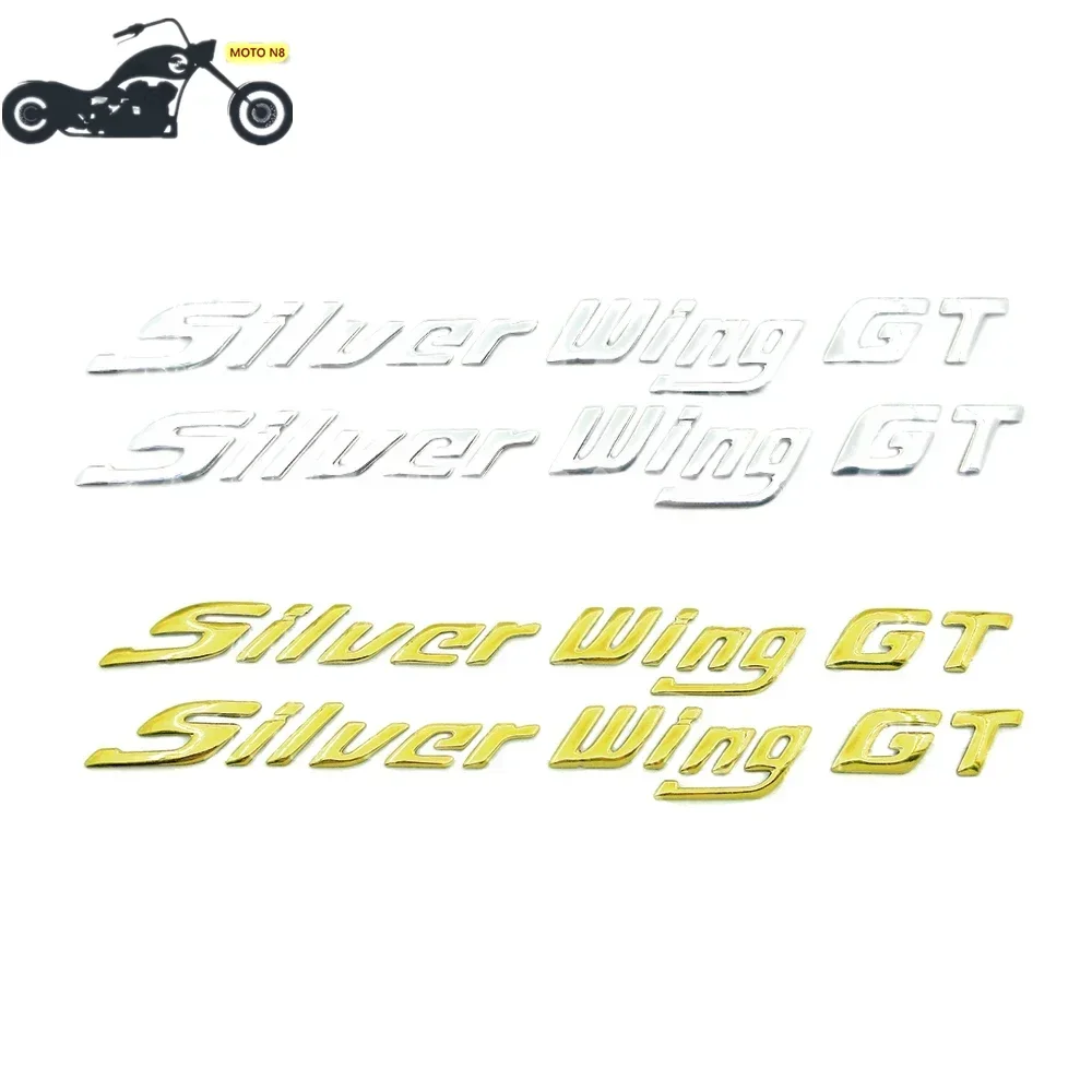 

MOTO N8 мотоциклетный бензобак, эмблема, значок топлива, буква, наклейка, наклейки для Honda Silver Wing GT 250 400 600, хром $ золото, АБС-пластик