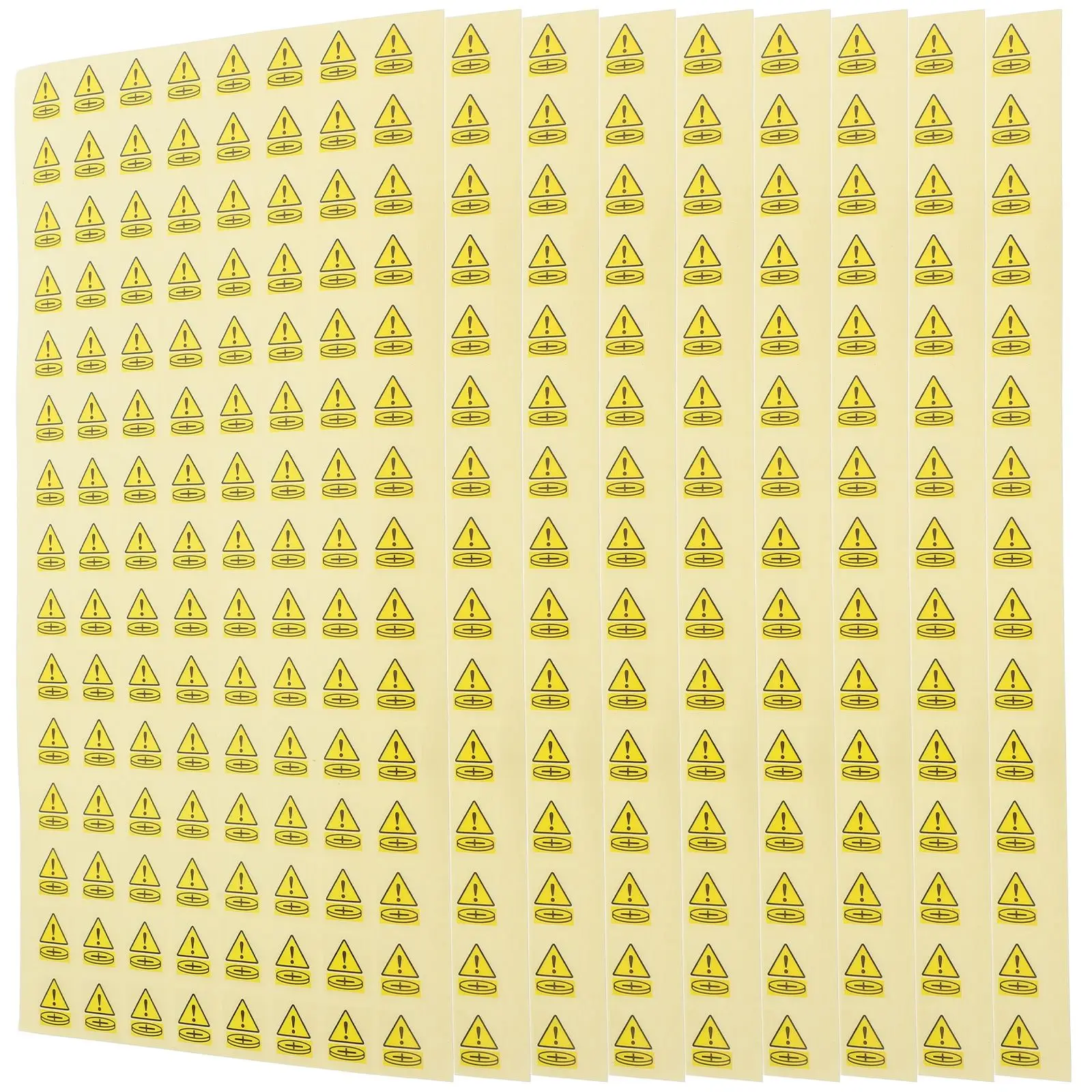 1000 Pcs Button Sticker Warning Labels Safety Caution Strong Adhesion Copper Plate Hazard Markers Packaging