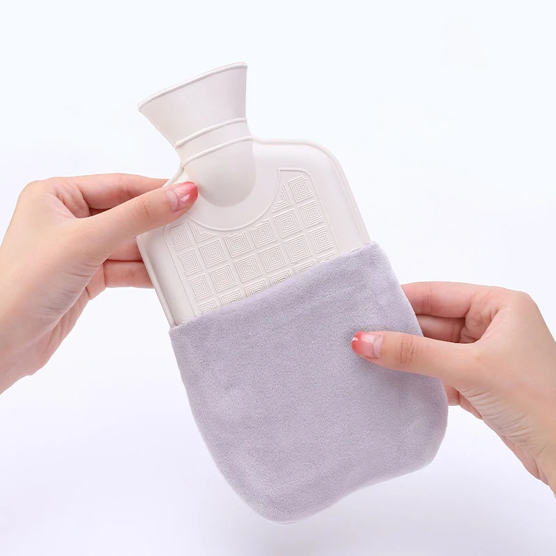 Bonito saco de garrafa de água quente para meninas de pelúcia ombro mão mais quente pacote de calor barriga quente instantâneo pacote de aquecimento de água de inverno