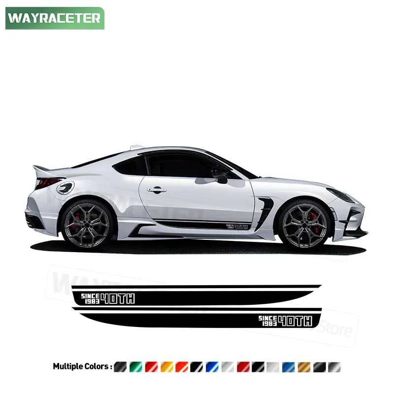 

Edition 40th Anniversary Door Side Stripes Sticker Carbon Fiber Vinyl Decal For Toyota GR86 2025 2026 2022 2023 2024