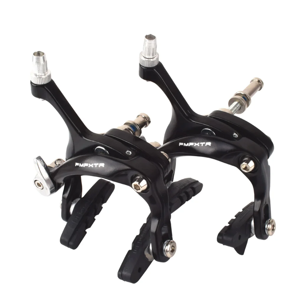 FMFXTR Good Quality Bike Parts Line Brake Caliper Bicycle Brake C Brake adjustable Aluminum Alloy 1 Pair Road Bike Black .silver