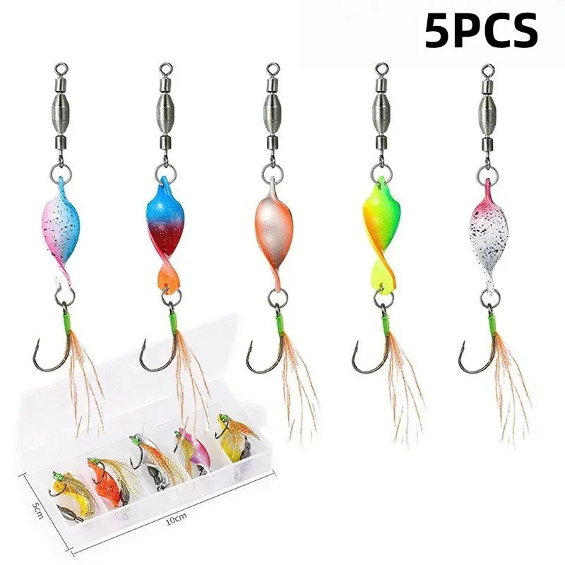 5Pcs Fishing Spoons… - image