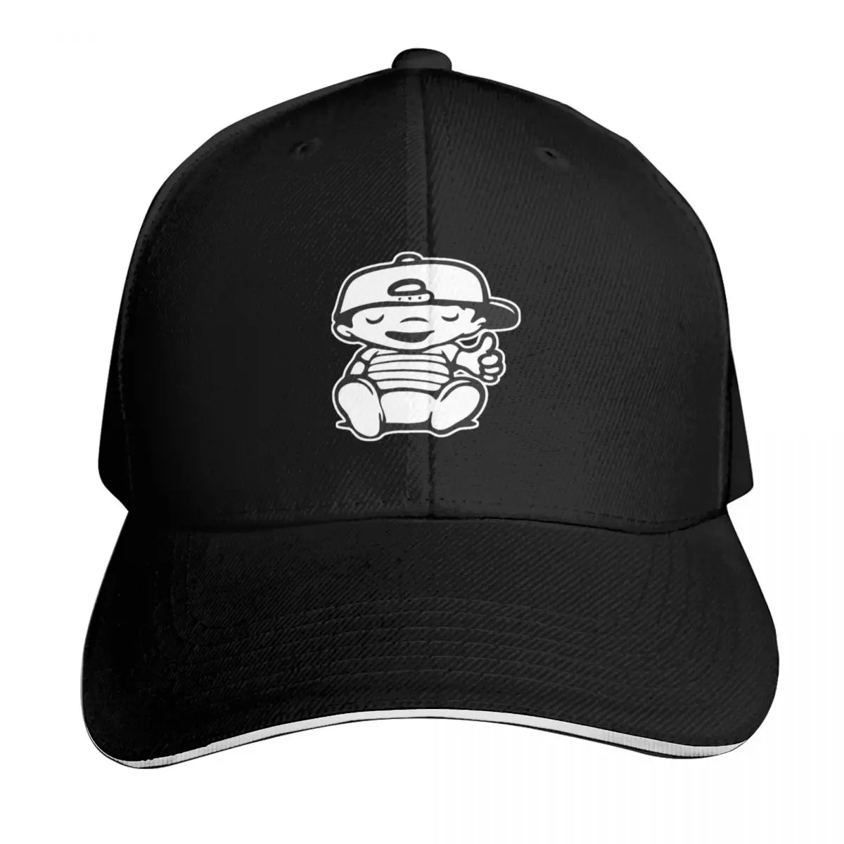 sit in black locker Baseball Cap Summer Beach Travel Streetwear Hip Hop Trendy Vintage Retro Embroidered
