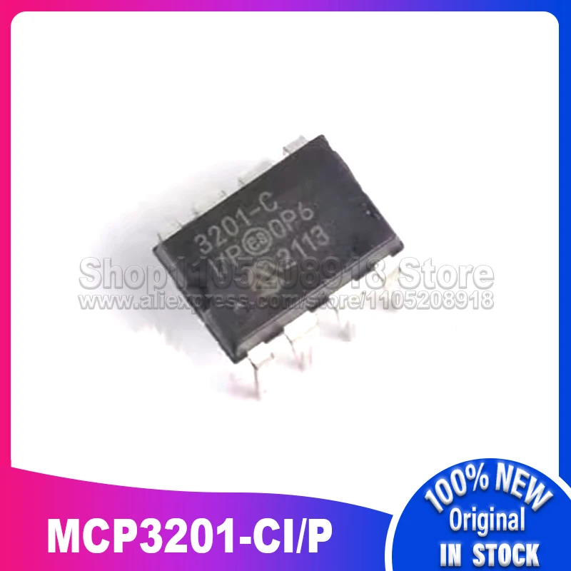 10PCS/LOT MCP3201-CI/P 3201-C DIP-8 100% New Spot stock