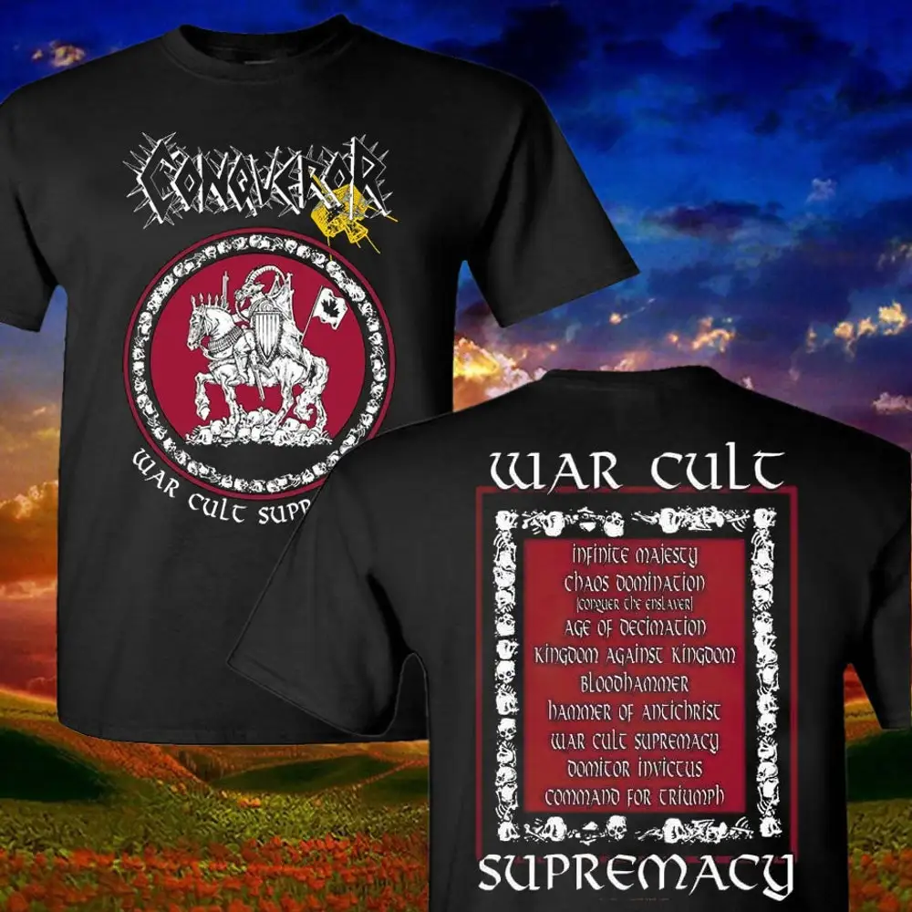 Conqueror-Camiseta Vintage, banda de gira de Metal, música