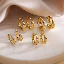 HECHENG,High Quality 18K Golden Plated Brass With CZ Stone Stars And Sun Style Fashion Simple Ladies Earrings 1 Pair
